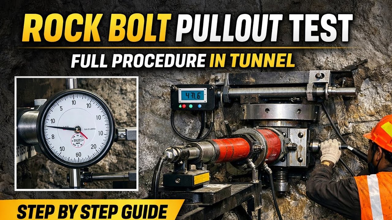 Rock Bolt Pullout Test in Tunnel | Full Procedure Step by Step | Load Test of Rock Bolts