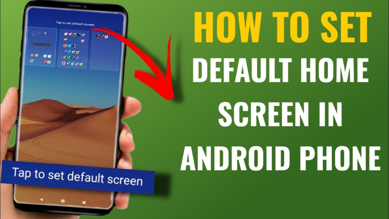 How To Set / Change Default Home Screen In Android Phones | English