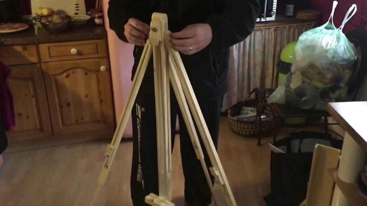 How to assemble painter's easel disassembly easel Staffelei aufbauen und abbauen Anleitung