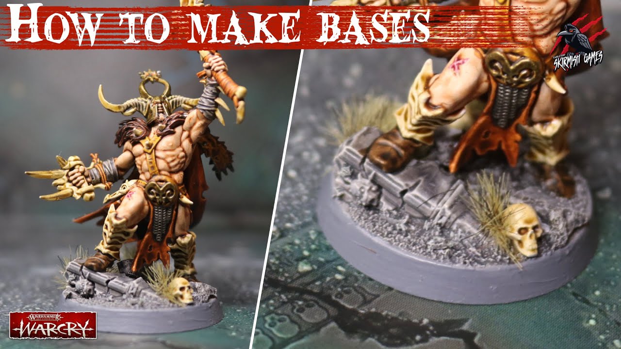 HOW TO MAKE SIMPLE ROCKY RUIN MINIATURE BASES - UNTAMED BEASTS - Warhammer Warcry Miniature Basing