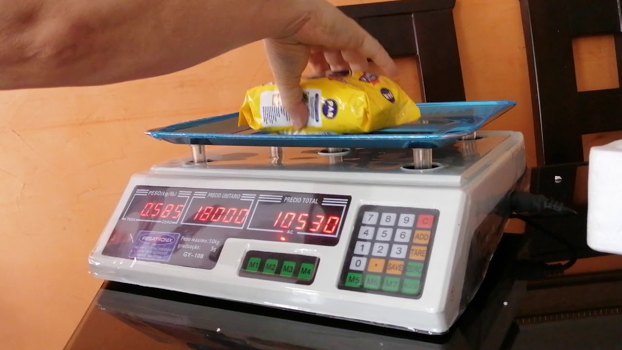 Funcionamiento Balanza de Mesa Pesatronix.