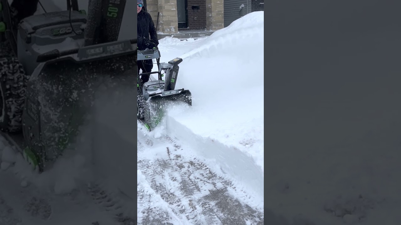 Ego 2 Stage Snowblower in DEEP snow !