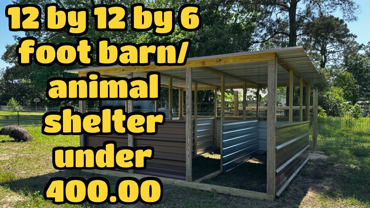 Easy one day build animal shelter/barn. DIY