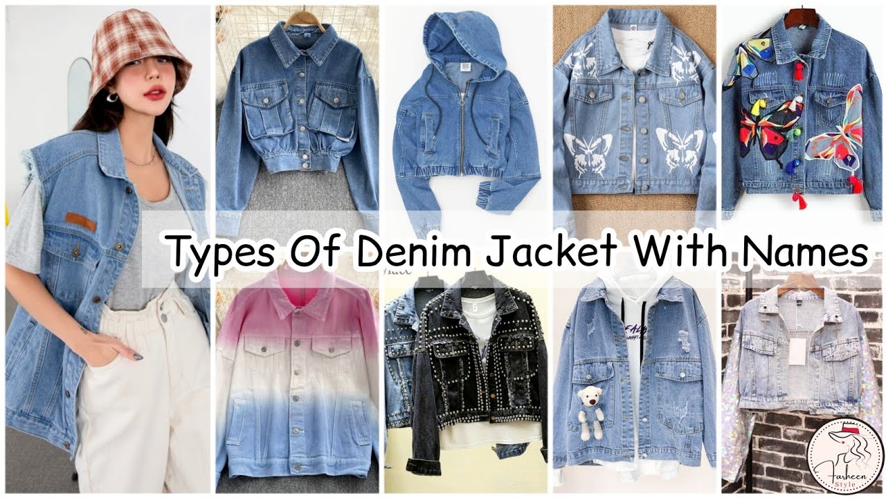🥶Types of Denim Jacket with name/Denim jacket for girls women ladies/Denim jacket outfit ideas girls