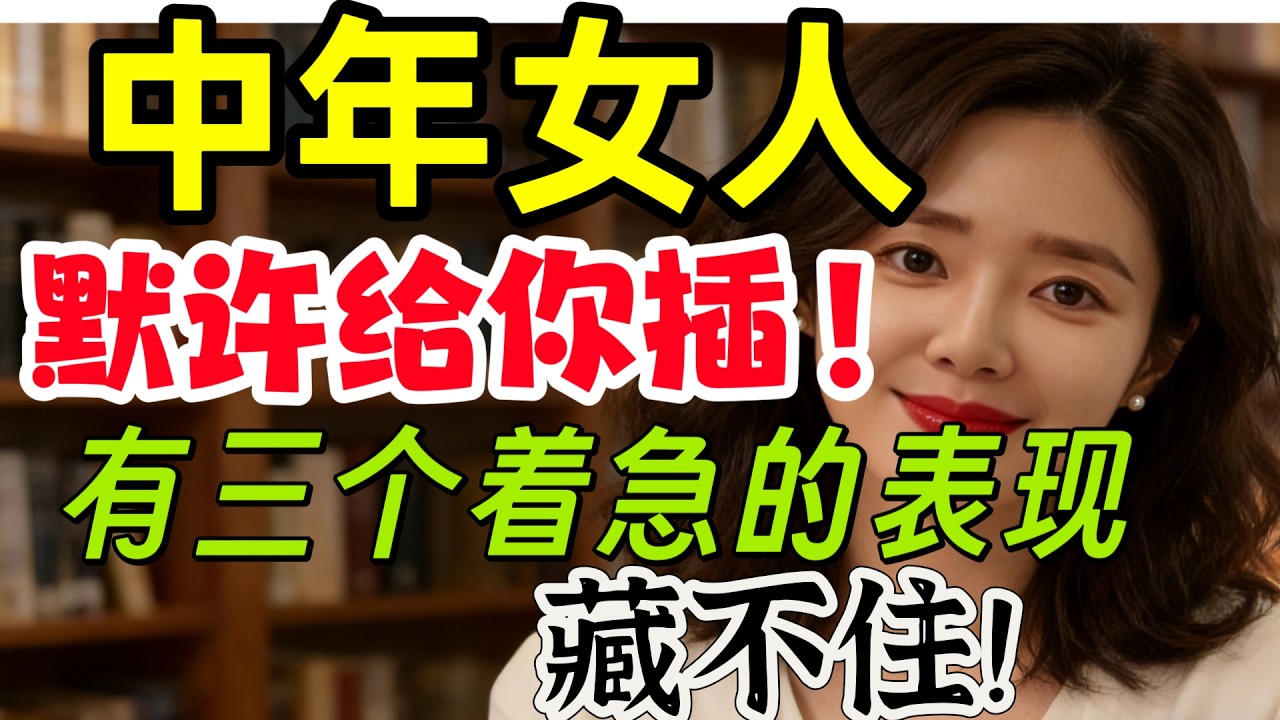 中年女人默许给你机会做事 ，有三个着急的表现，伪装不了 #夫妻 #情感 #两性关系-#happy婚 #大熱門 #男女相處 #男女行動