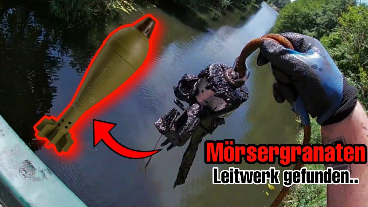 RUSSISCHES 😱 MÖRSERGRANATEN Leitwerk gefunden | 🧲Magnetfischen Magnet For Future @Bushcraftbounty