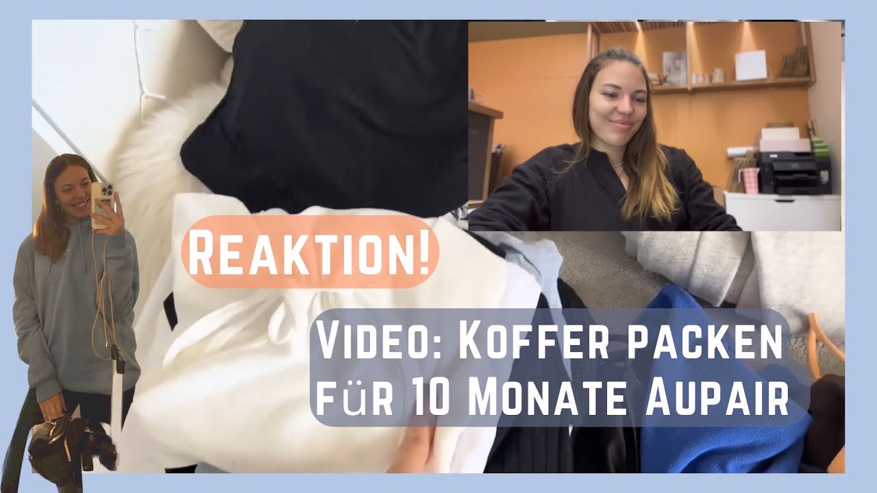 REAKTION auf mein KOFFERPACKVIDEO für 10 Monate als AUPAIR in AUSTRALIEN🇦🇺