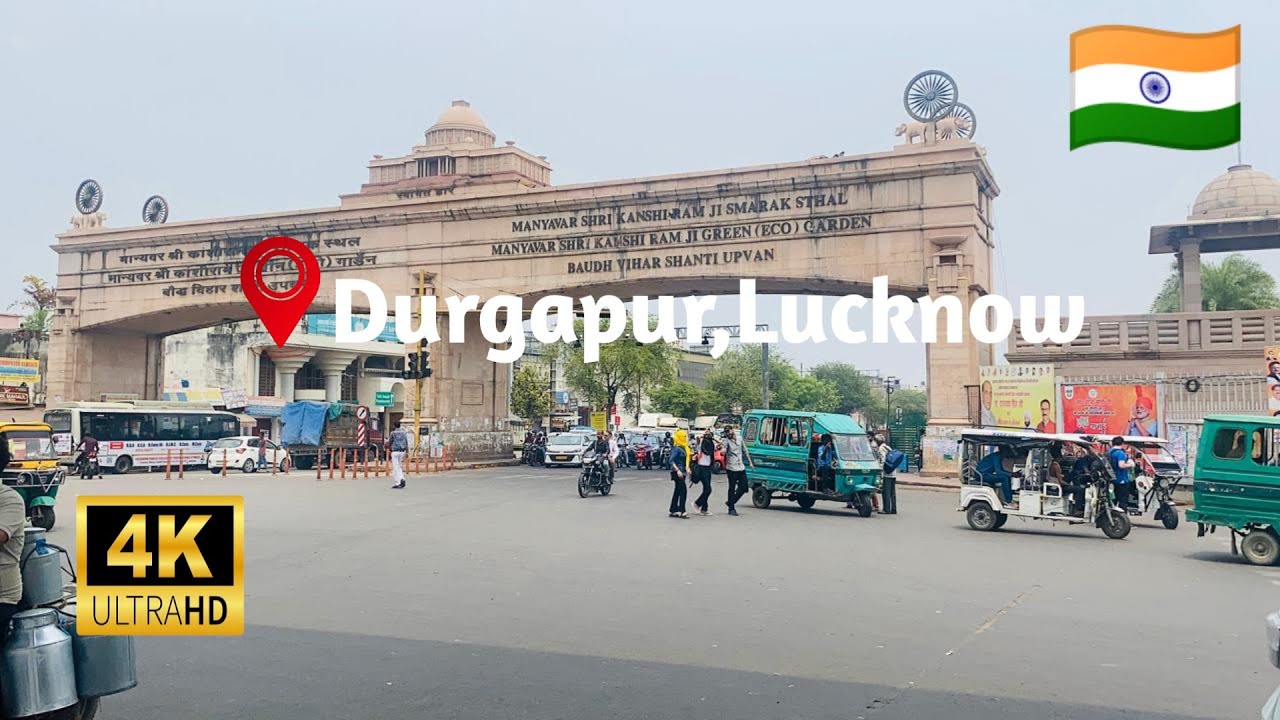 4K Walking Tour Lucknow City 2024 || Durgapur, Lucknow, India 4k Walking Tour 2024