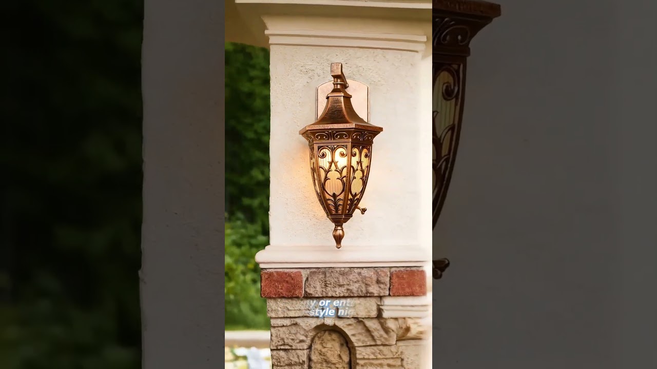 Antique Art Deco Wall Sconces HA106355｜Retro Outdoor Bronze Wall Lamp