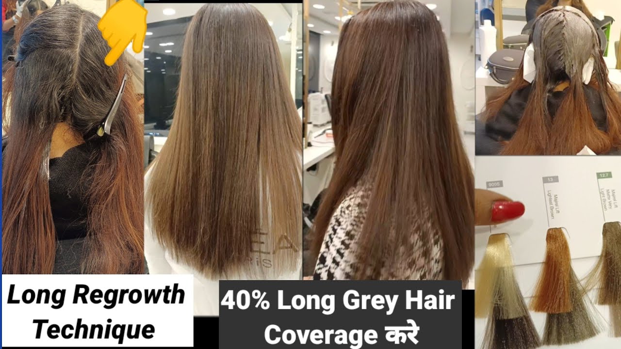 Long Regrowth Technique with 40 % long grey hair coverage करे / 900S, majilift 13, by Shyama's Makeo
