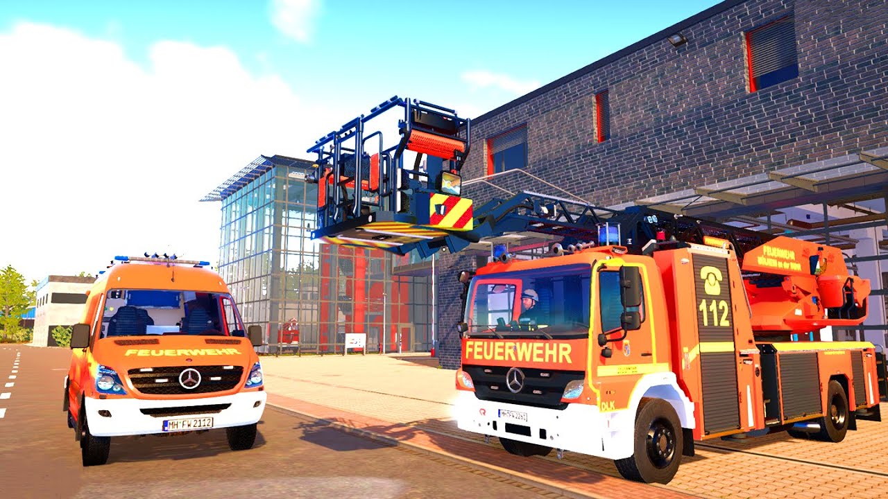 Emergency Call 112 - Gdaísk  Fire Brigade Truckand Swap Body Vehicle Responding! 4K