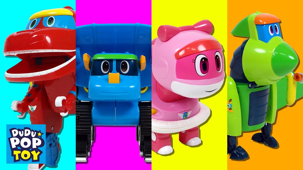 고고다이노 로봇공룡구조대와 로보카폴리 대결 변신 로봇 장난감 Gogo Dino VS Robocar Poli Transforming Robot car toys