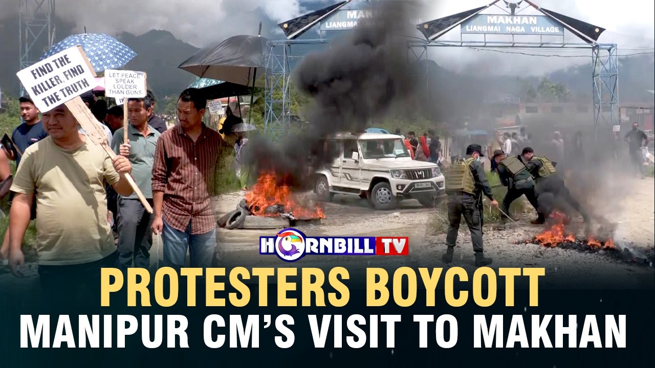 PROTESTERS BOYCOTT MANIPUR CM&rsquo;S VISIT TO MAKHAN