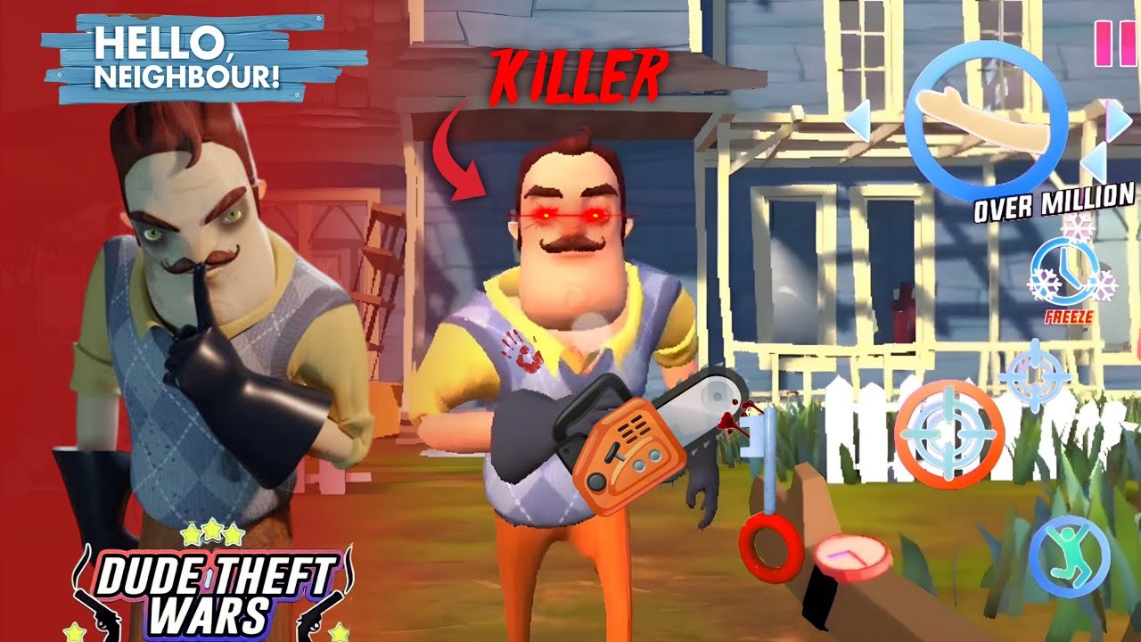 Neighbor Horror 😱‼️ - Dude Theft Wars Exe - Dude Theft Wars Funny Moments #6 - ApKim Gaming