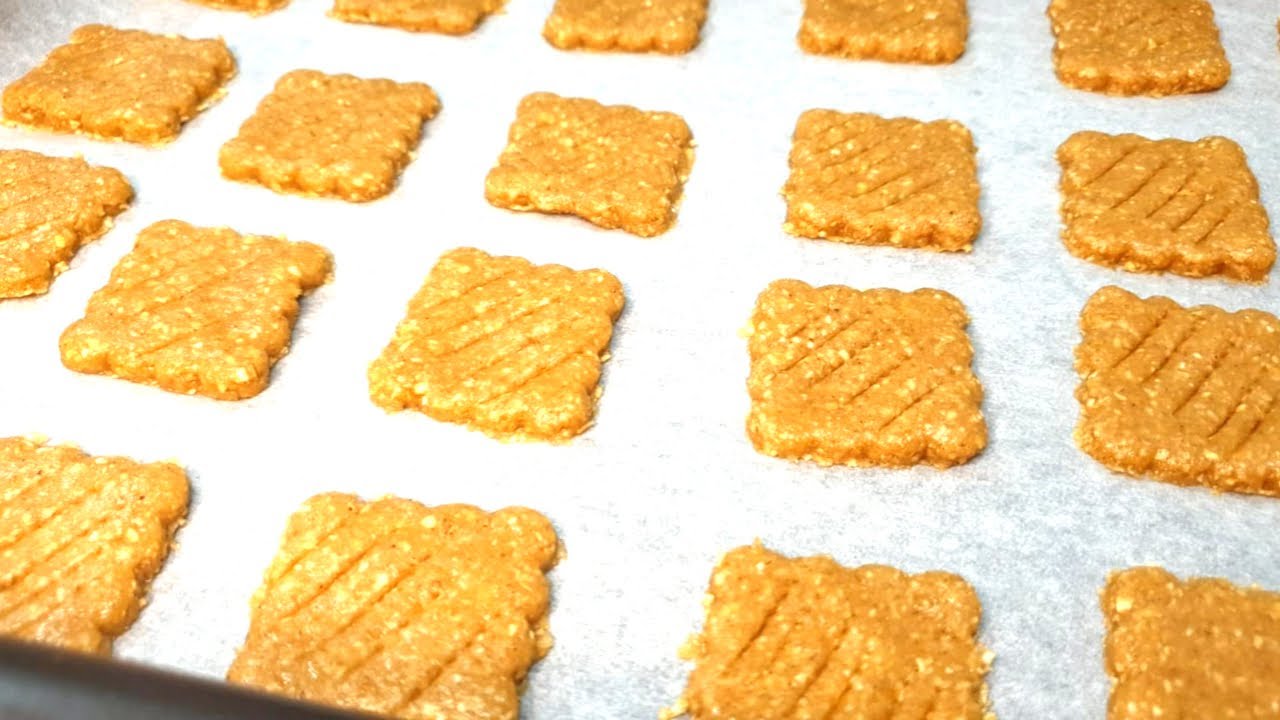 بسكوت صحى بالشوفان مقرمش جدا - Oats Biscuit | Oats Cookies | Easy oats biscuit