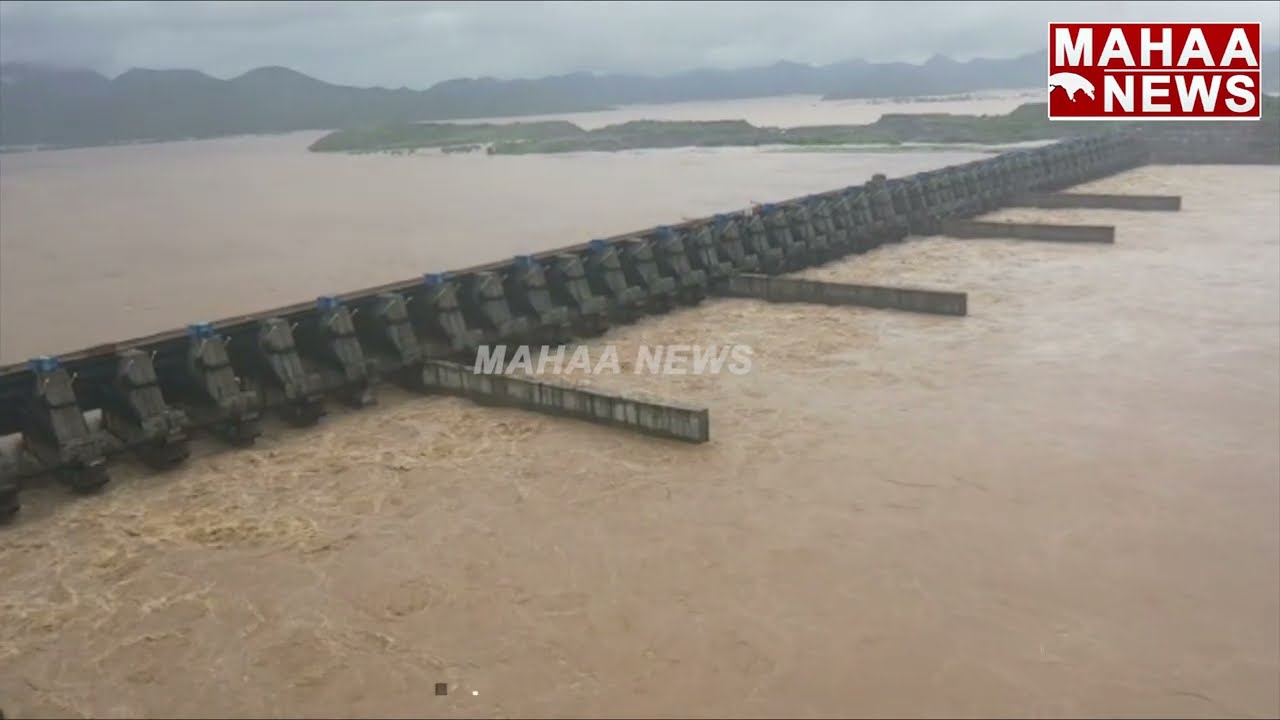 Heavy Floods at Polavaram | Polavaram Project Drone Visuals || Mahaa News