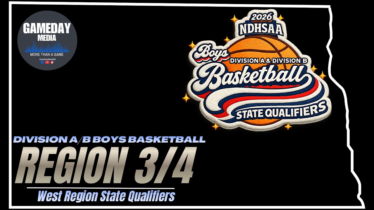 (3-14-26)🏀LIVE ND High School Boys Basketball🔷Division A/B West Region State Qualifier🔷🏀