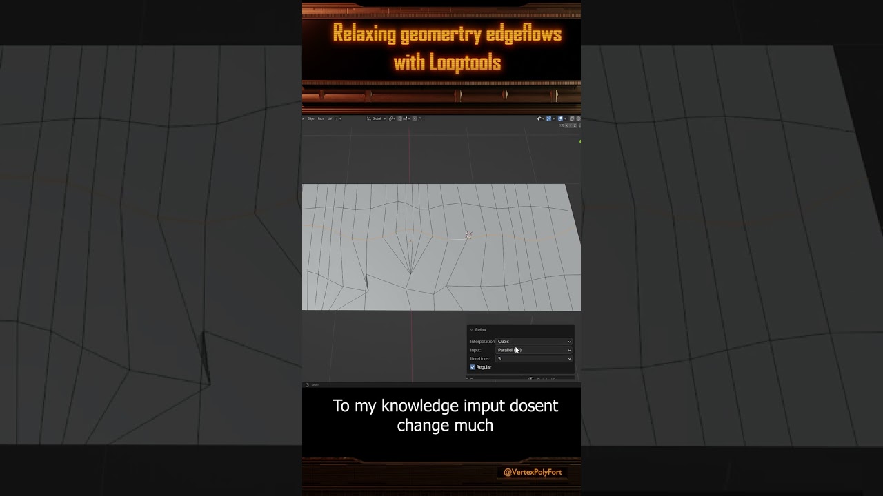 using relax with looptools
