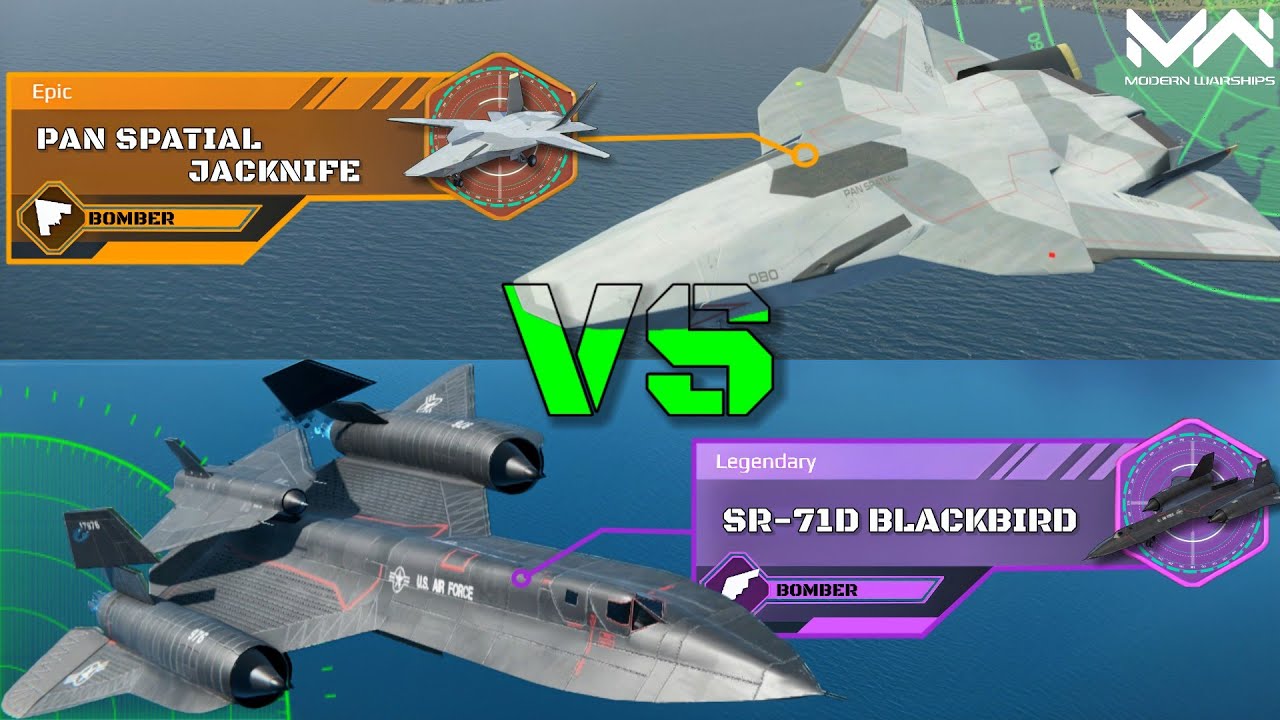 New VIP Bomber Pan Spatial Jacknife Vs SR-71D Blackbird | Bomber Comparison | Modern Warships