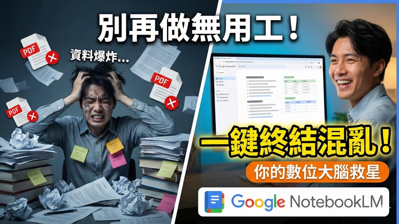 筆別再被資訊淹沒！NotebookLM 幫你終結數位混亂