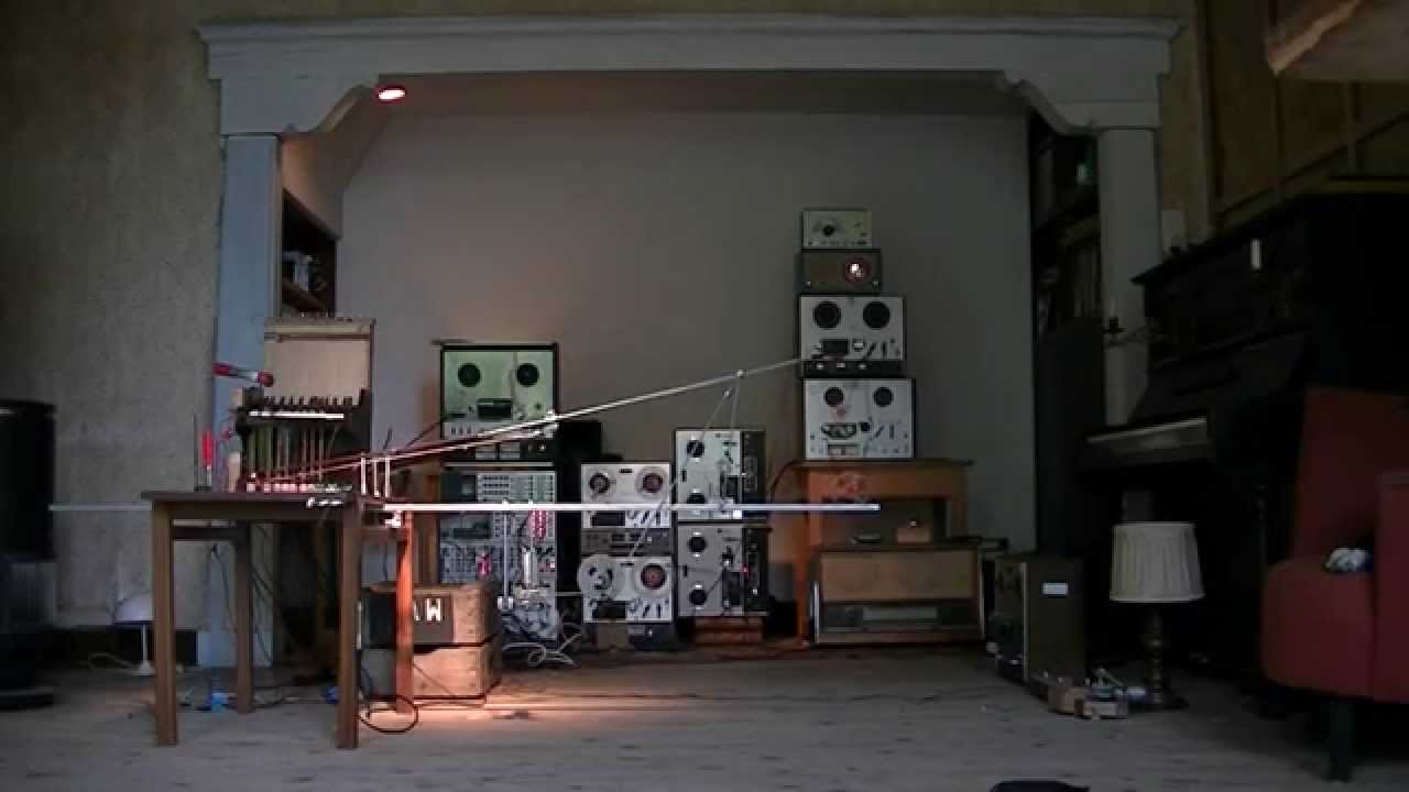 automated composition for violin bow, zither, toy piano and tape recorders