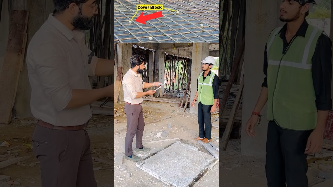 👷What is cover block and why we use it? #shorts #civil #site #youtubeshorts