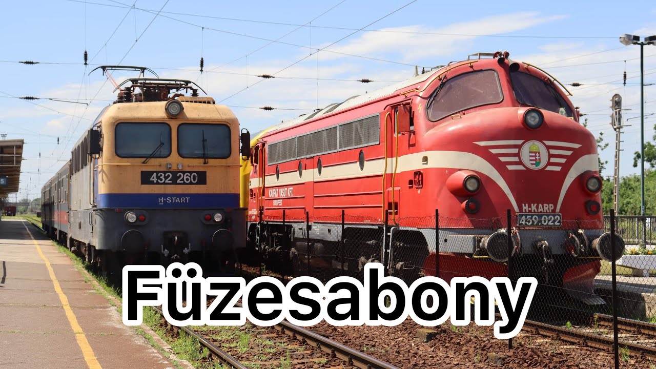Vonatok Füzesabonyba.