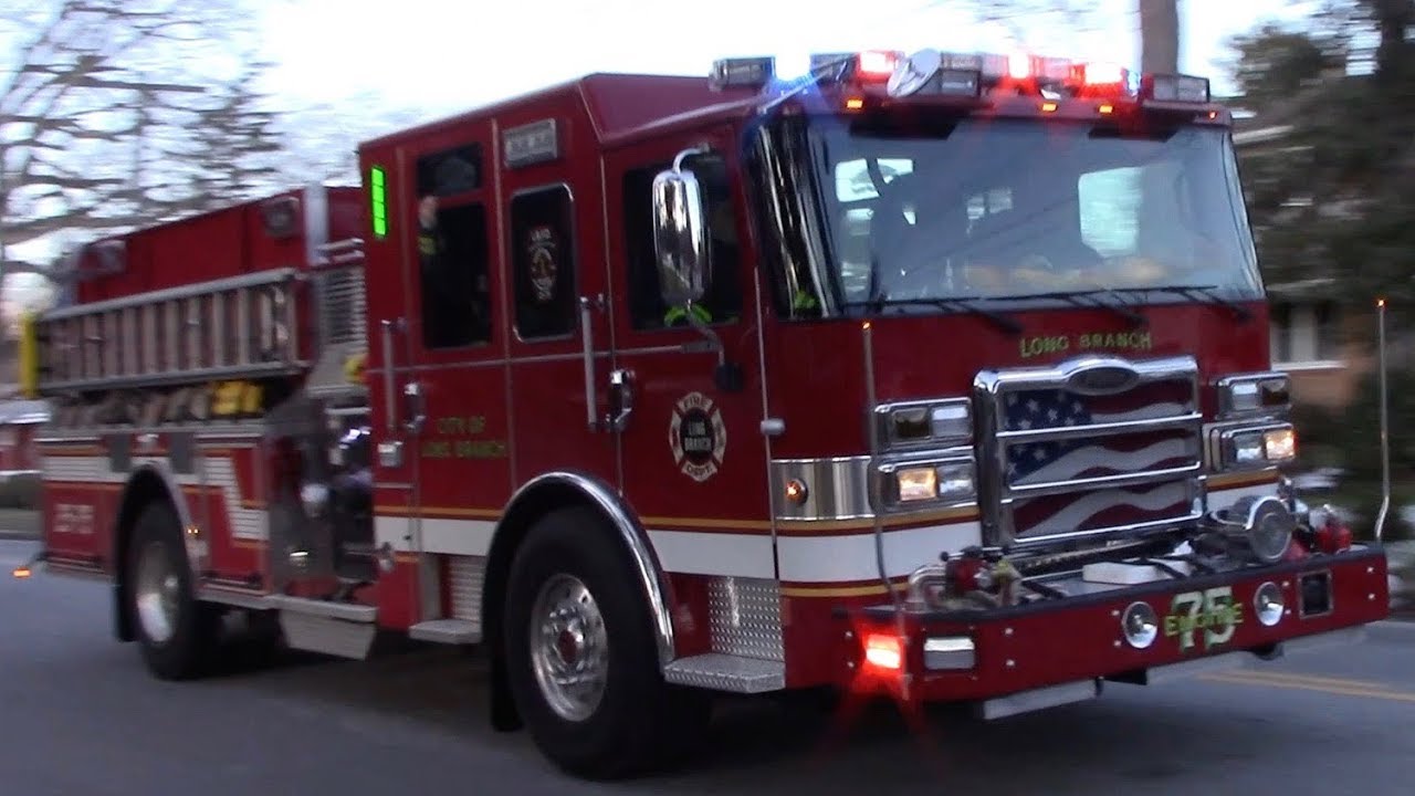 Long Branch Fire Department Engine 25-75 Responding 3-9-18