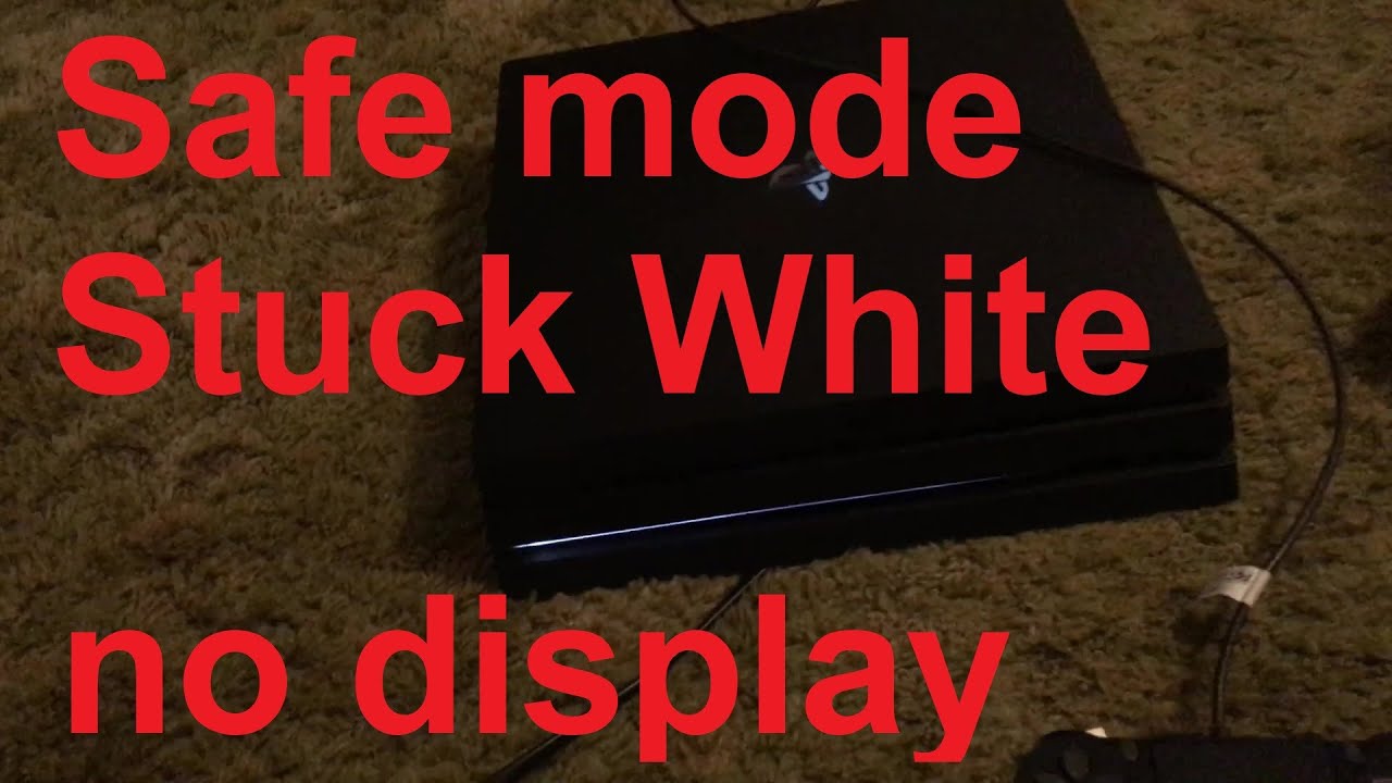 How to Initialize a PS4 without a display connected or when it appears stuck in white Safe Mode