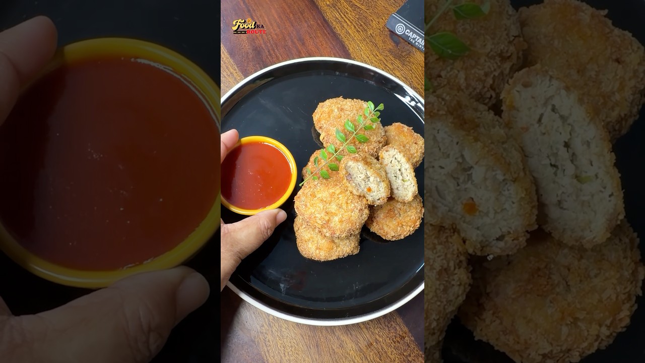 Easy chicken nuggets recipe 😋❤️ #shorts #short #chicken #chickenrecipe