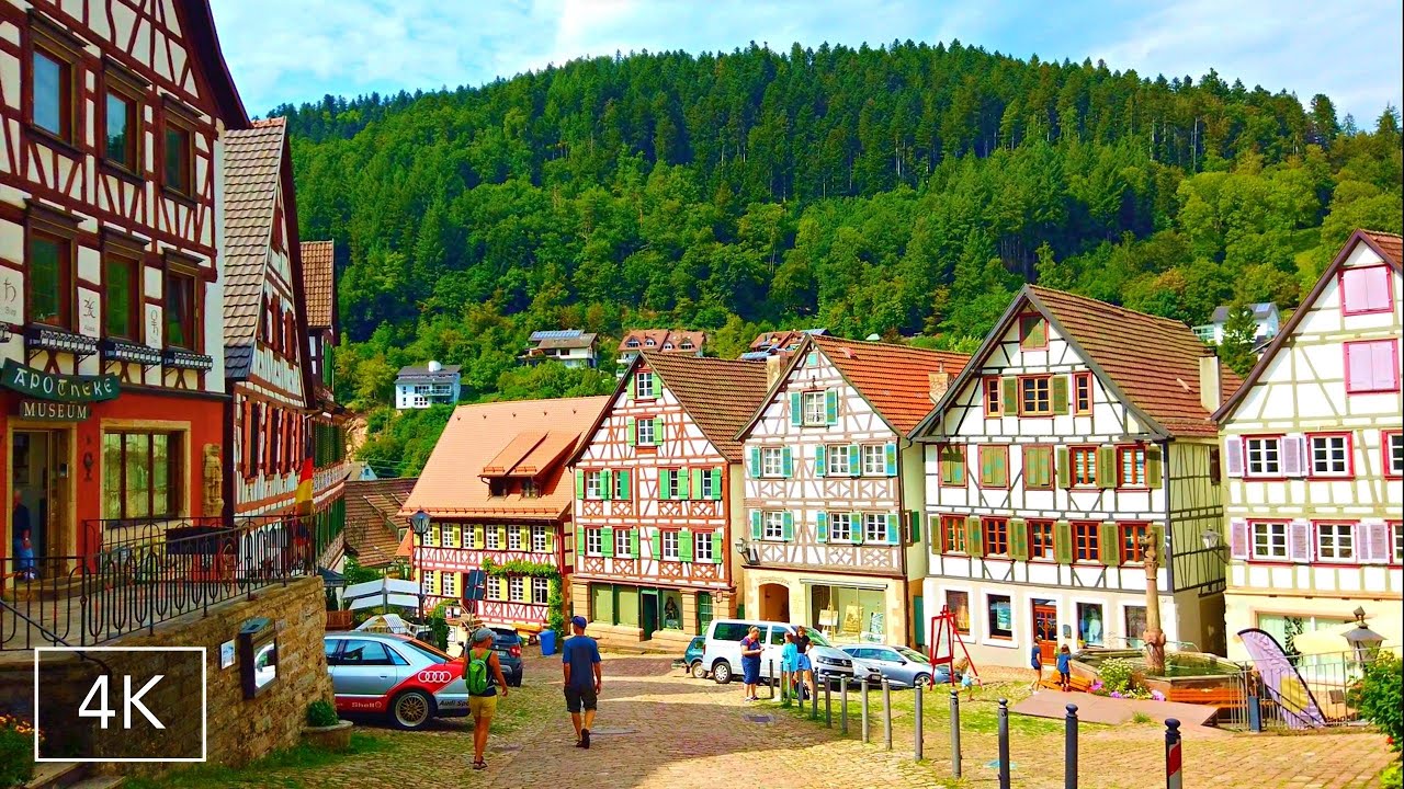 4K Walk Through Fairytale Village in Germany's Black Forest - Schiltach, Germany