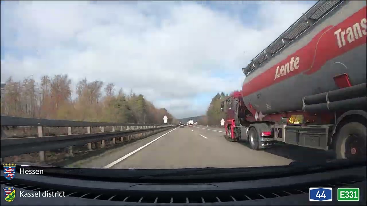 German Autobahn x4-Timelapse | Kassel to D&ouml;rpen (Emsland) | Subtitles for more information