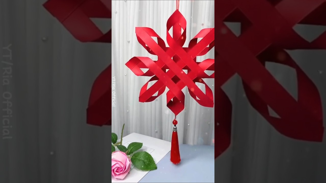 Buat Hiasan Gantung Jendela Kelas 😍❄ #kreatif #menghias #kreatifitas #origami #kelas