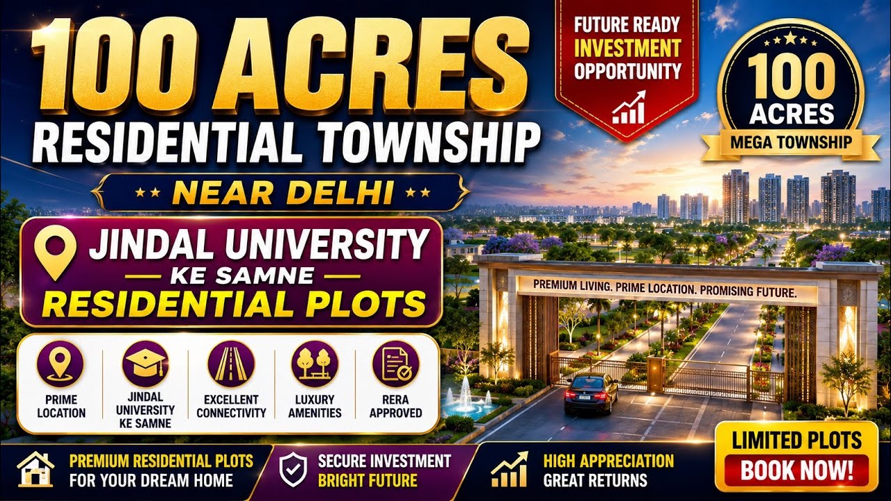 Residential Plots Township || Plots Opposite Jindal University | Near Delhi | Best Investment #plot