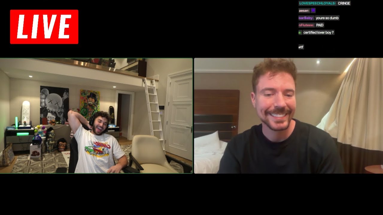 ADIN ROSS X MR.BEAST KICK STREAM