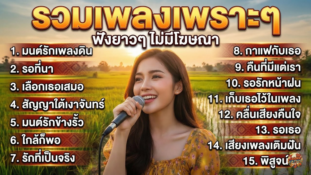 รวมเพลงลูกทุ่งความรัก เพราะๆ ฟังเพลินๆ สำหรับคนยังฮัก คิดถึงเงียบๆ ไม่มีโฆษณา | EP.3 มนต์รักเพลงดิน