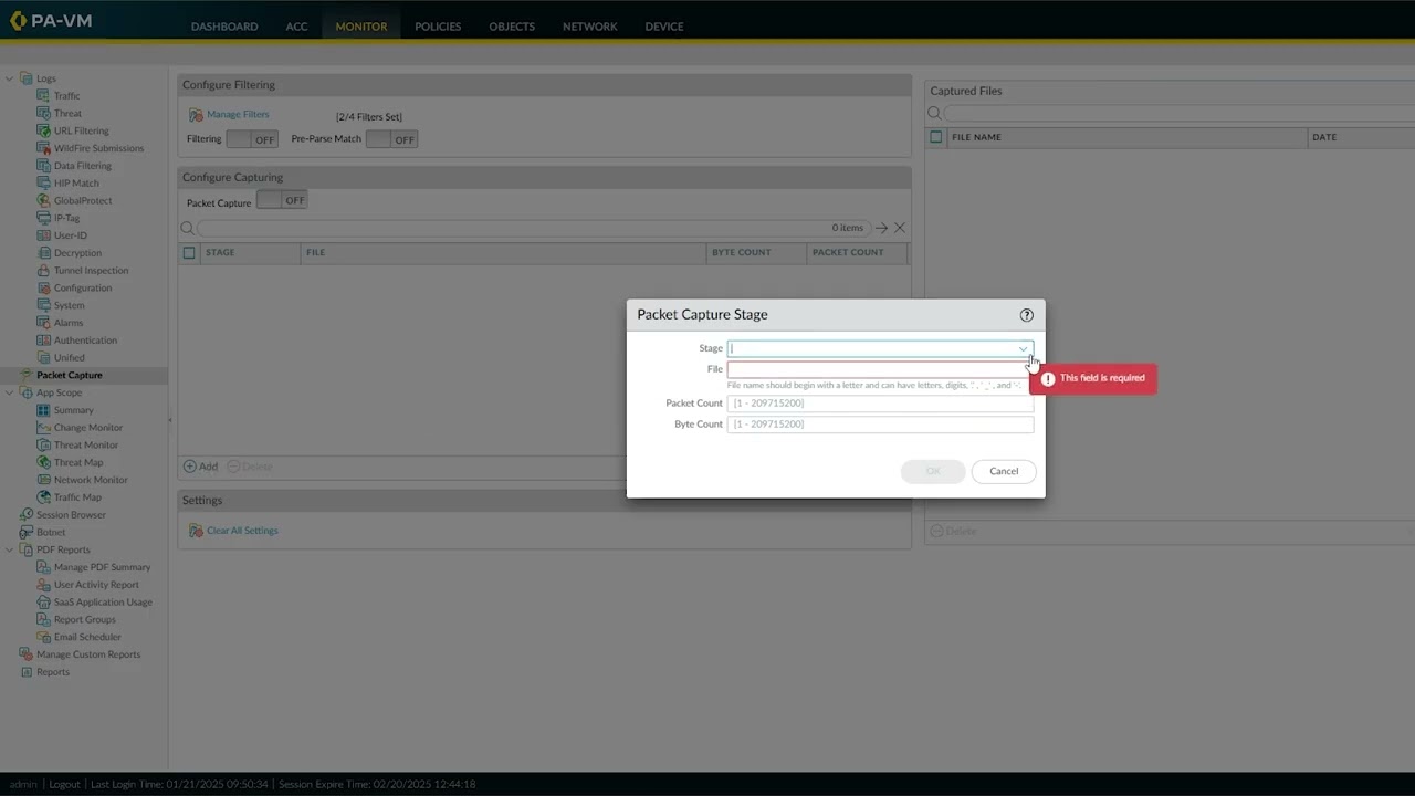 How to Perform a Packet Capture on Palo Alto Firewall