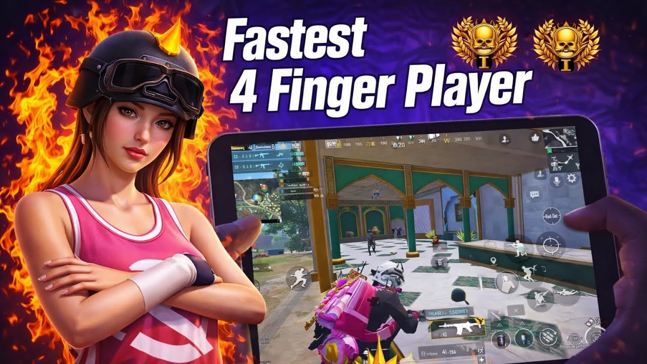 FASTEST  ⚡️4 FINGER PLAYER  🌪️ in the world 🌏  solo vs squad 🔱   ||  BGMI  ||  PUBG