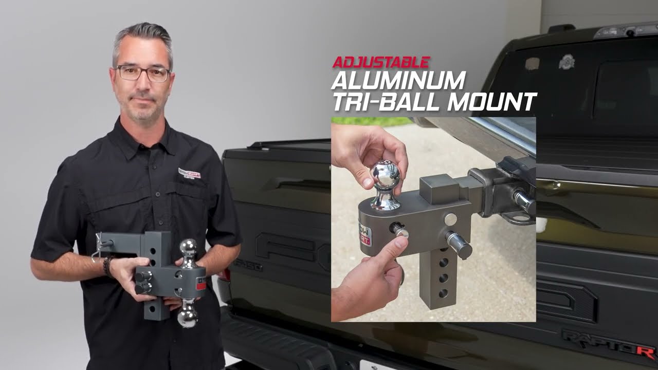 TowSmart Aluminum Adjustable Tri-Ball Mount, 5 5/8