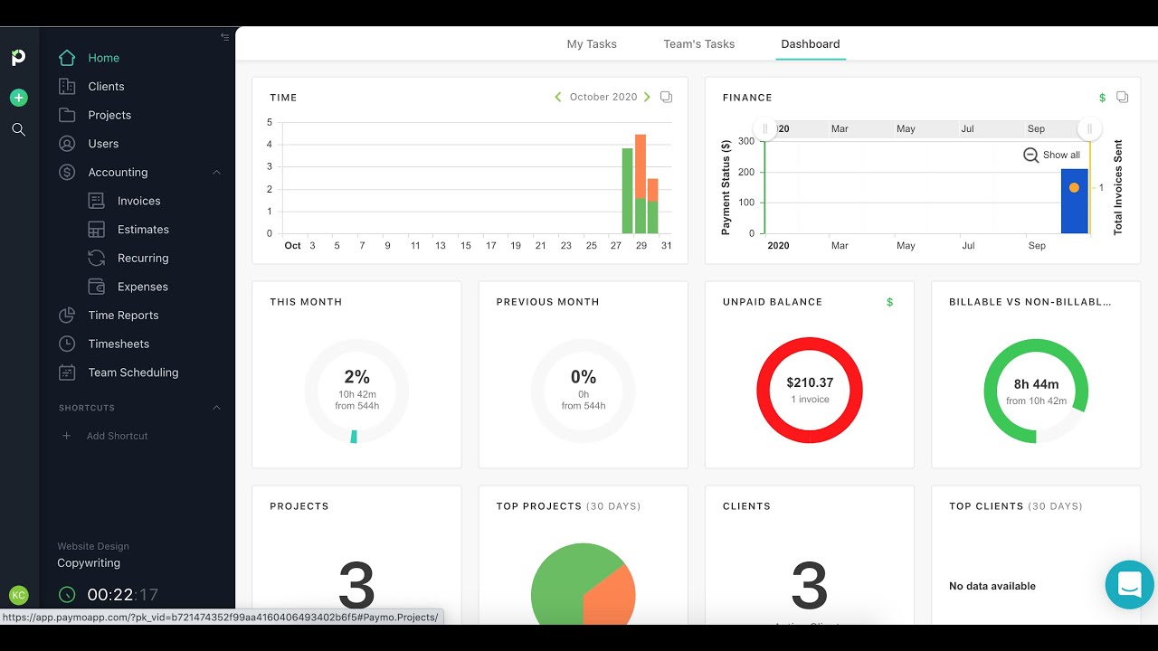 Free Project Management Software (Paymo) : Quick Overview