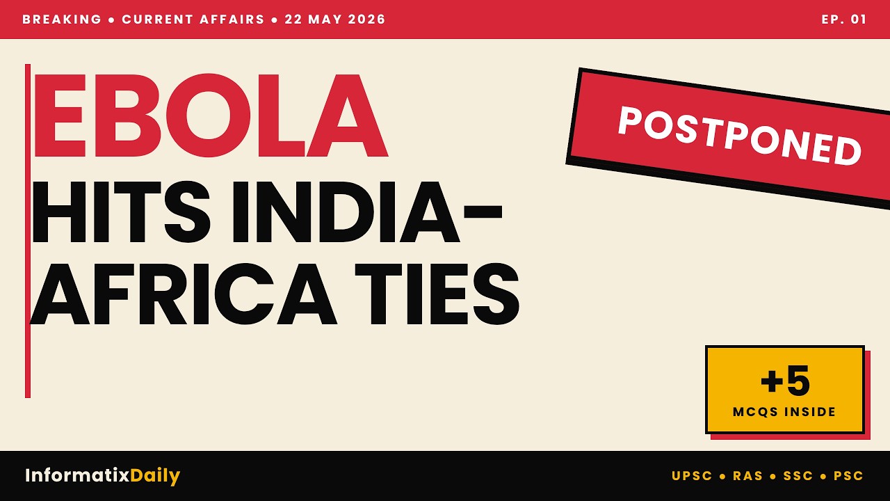 Ebola Hits India-Africa Summit 2026 | IAFS-IV Postponed | Daily Current Affairs UPSC RAS SSC #upsc