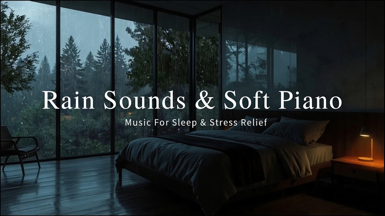 Relaxing Piano Music with Gentle Rain Sounds for Deep Sleep and Peaceful Night Rest