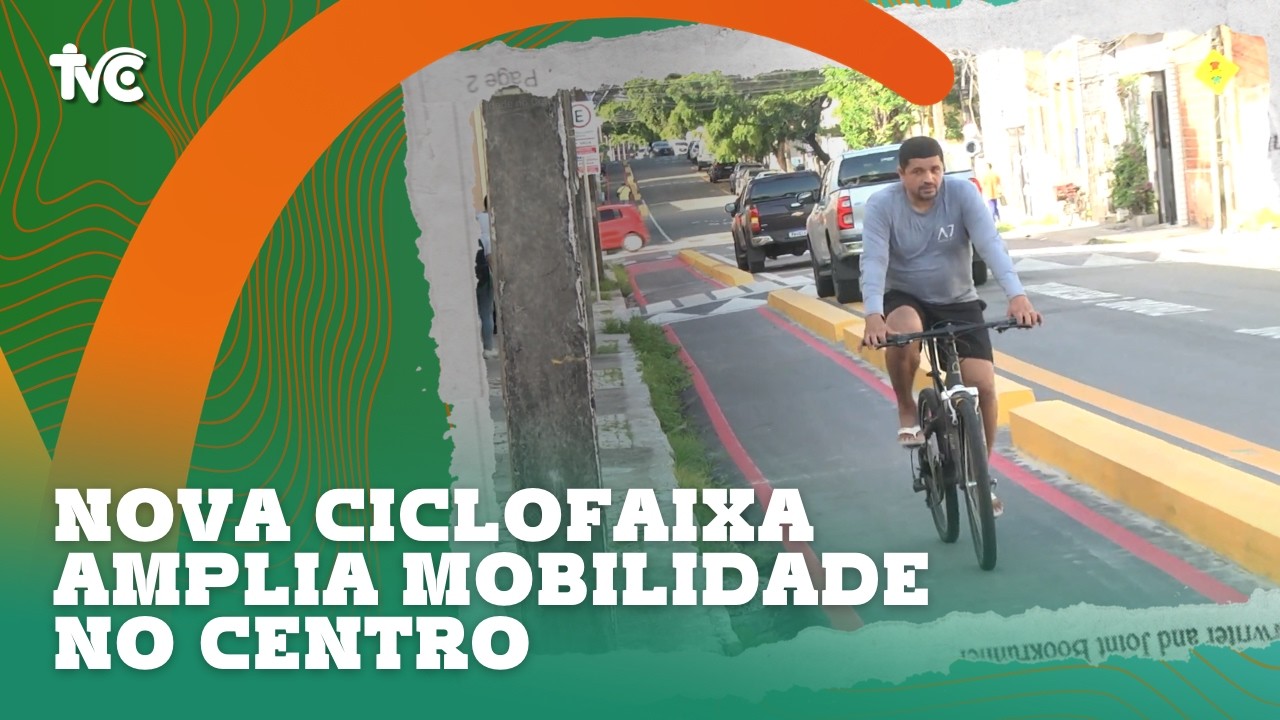 Nova ciclofaixa amplia mobilidade no Centro