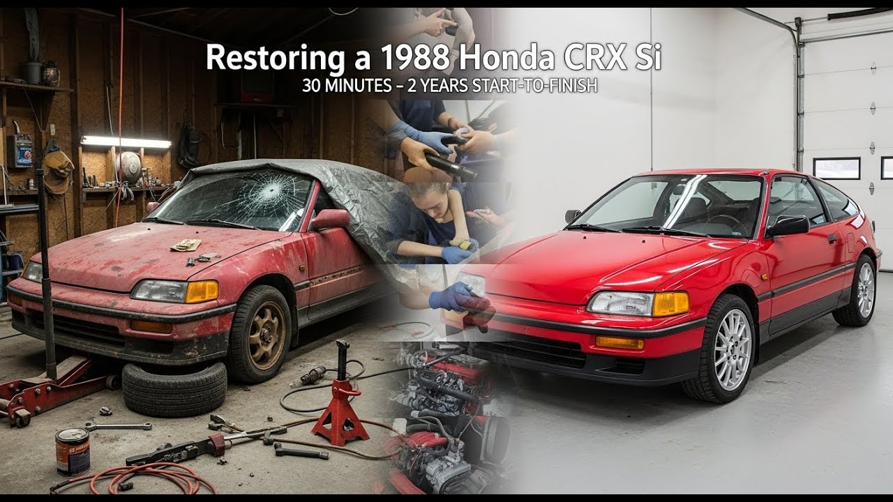 Restoring a 1988 Honda CRX Si in 30 Minutes - 2 Years Start-to-Finish