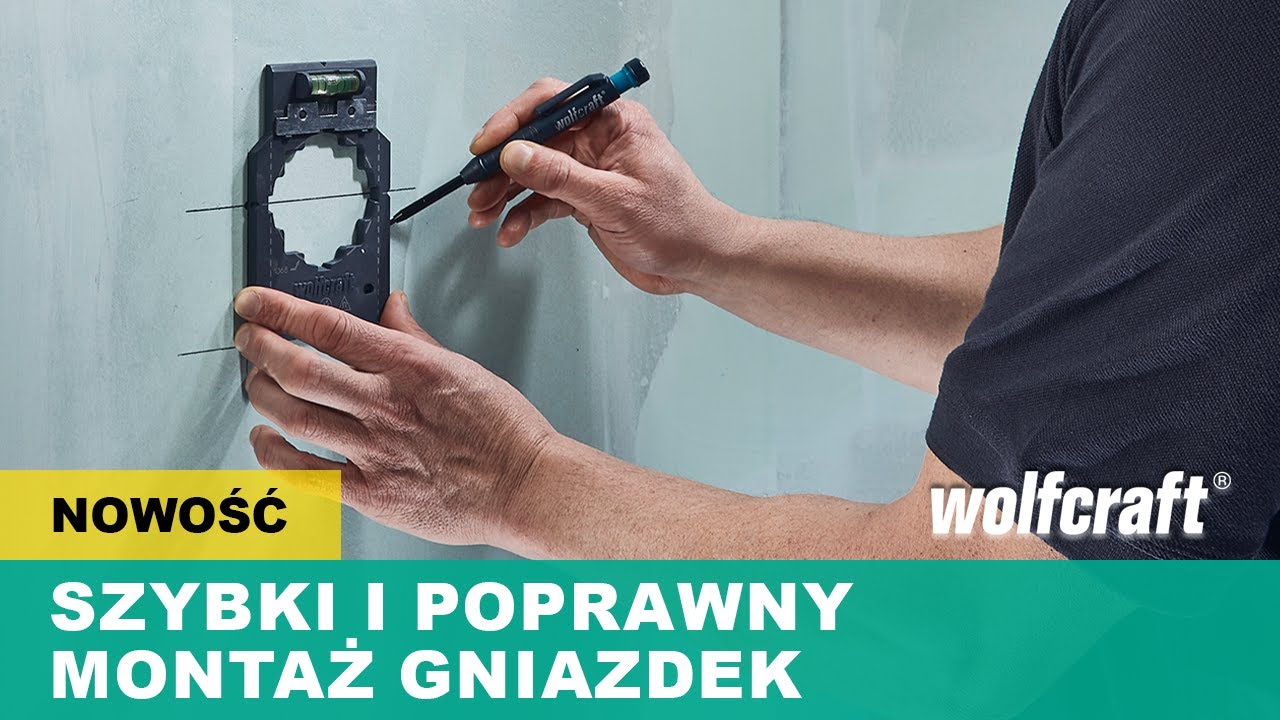 Szablon do pozycjonowania gniazdek i włącznik&oacute;w elektrycznych | wolfcraft
