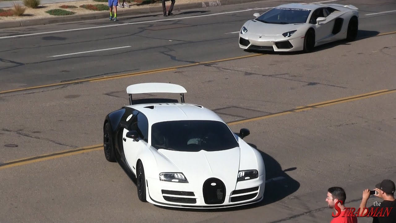 Hypercars invade San Diego!  Pagani Huayra 730S, Bugatti Veyron, 918 Spyder & Lamborghini Aventador!