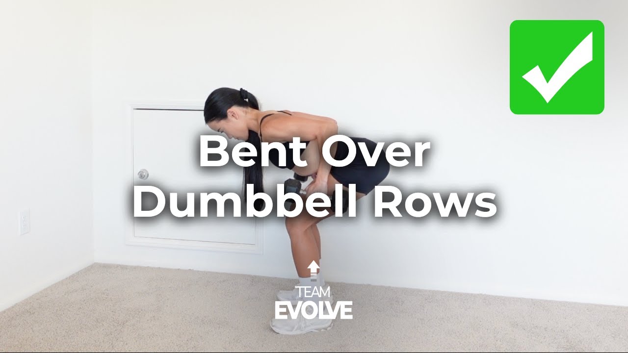 Dumbbell Bent Over Rows At Home (Exercise Tutorial + Form Tips) | Team Evolve