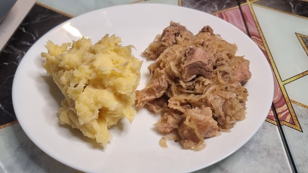Lecker Eisbein mit Sauerkraut und Kartoffelpüree aus dem Multikocher/ Heißluftfritteuse Ninja Speedi
