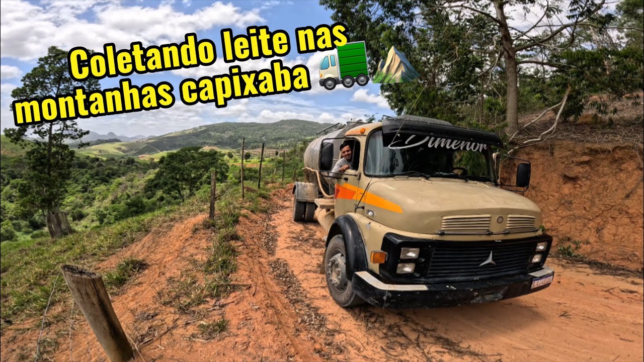 Puxando leite na roça de caminhão 🚛  MB 1118 