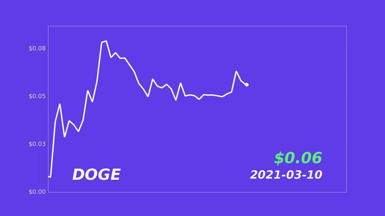 Dogecoin (DOGE) Price History 2019 - 2022 | Timelapse Animation